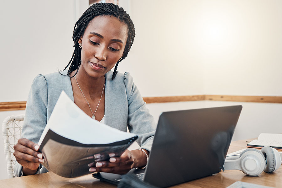 Woman With Business Documents